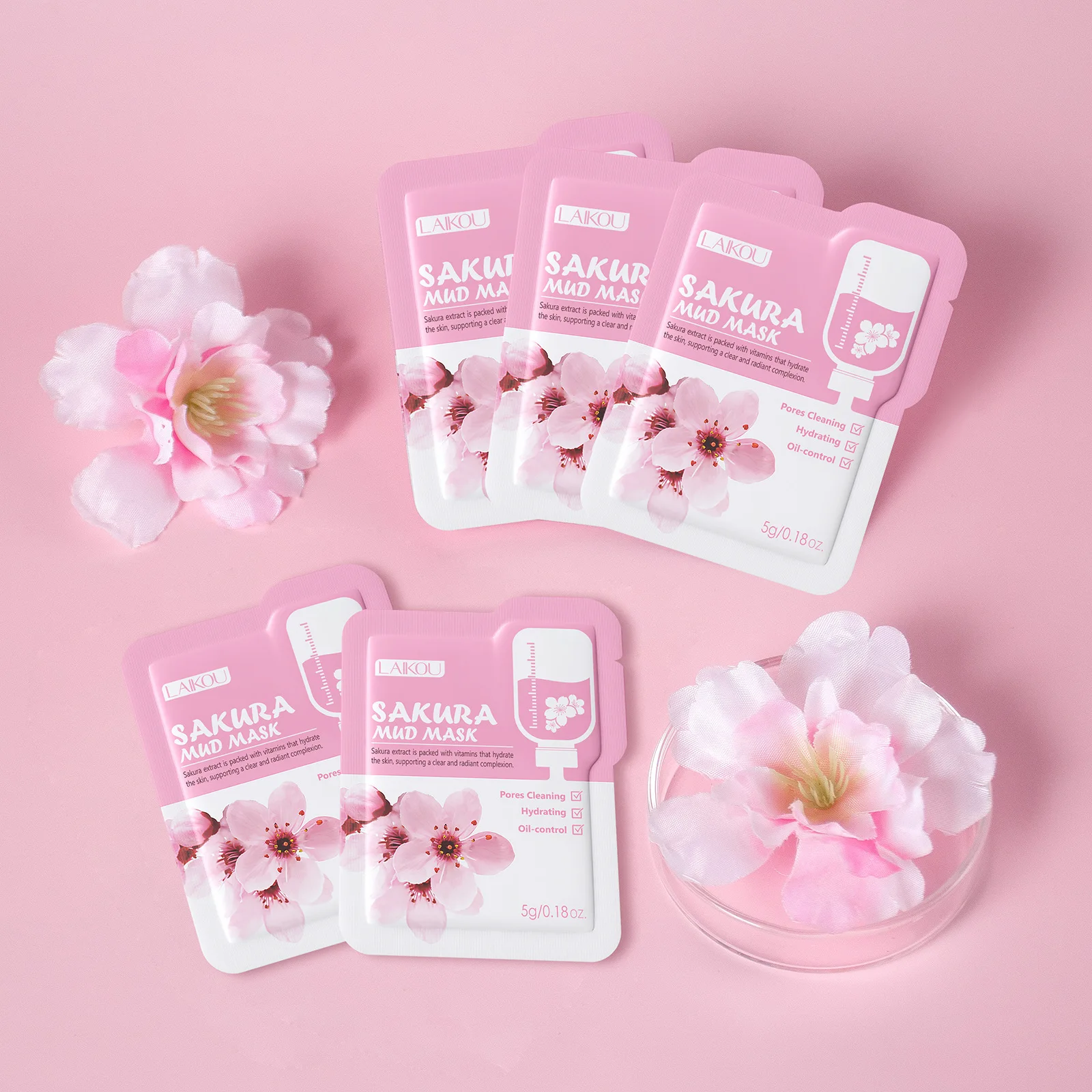 Laikou Sakura Clay Mask Trial  - đánh giá và giá Dust Mask Construction