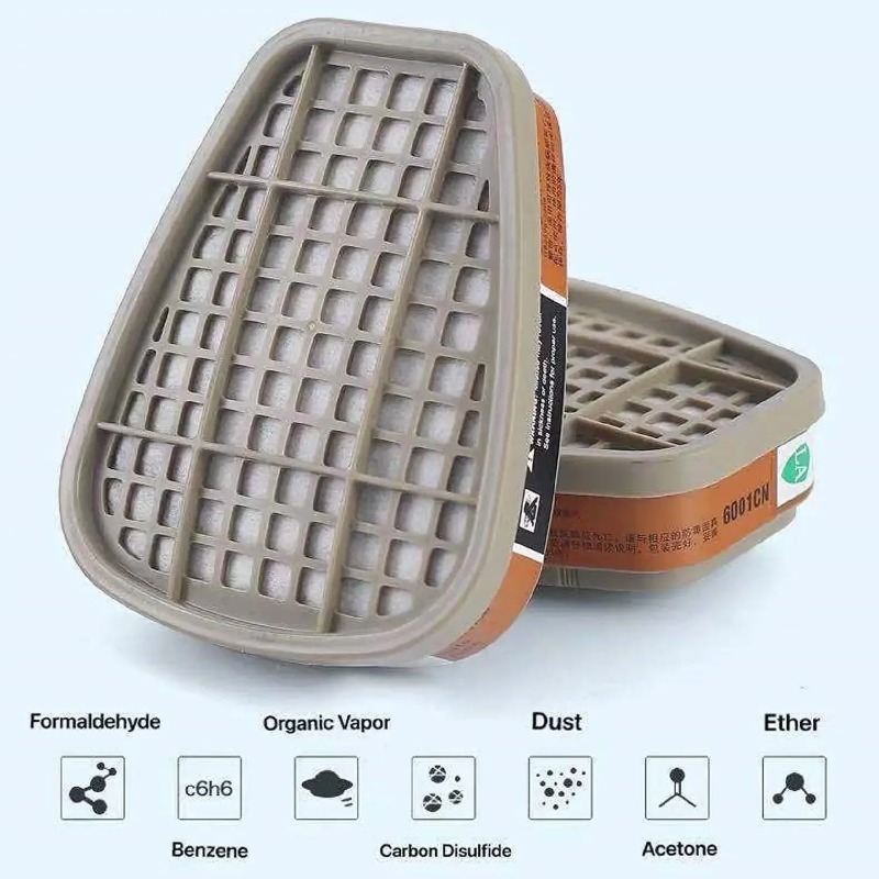 Activated Carbon 6001 Cartridg - đánh giá và giá Dust Mask Construction