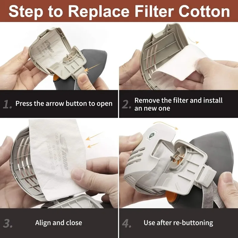 Dust Mask +20pcs Filter Cotton - đánh giá và giá Dust Mask Construction