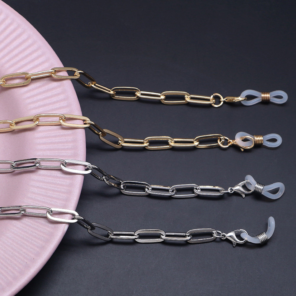 Gold Paperclip Link Mask Lanya - đánh giá và giá Mask Chain Holder