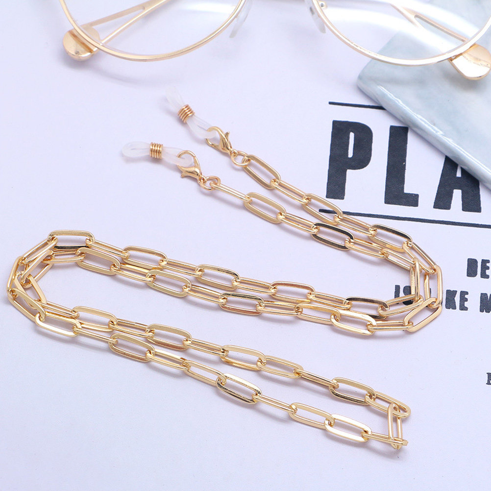 Gold Paperclip Link Mask Lanya - đánh giá và giá Mask Chain Holder